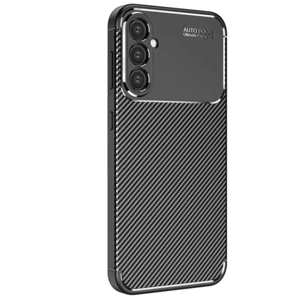Samsung Galaxy S25 Kılıf Auto Focus Karbon Kapak - Siyah