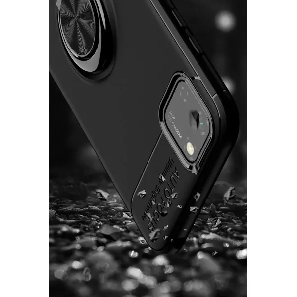 Huawei Y5p Kılıf Range Yüzüklü Silikon - Siyah