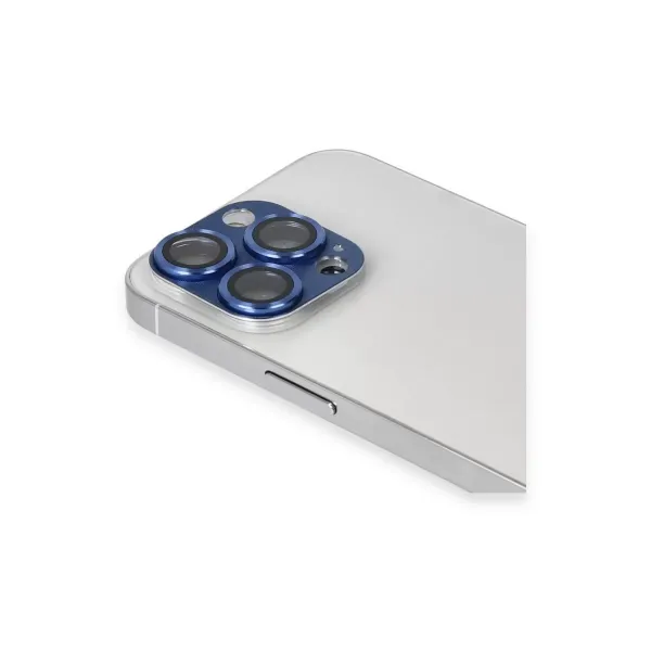 Apple İphone 13 Pro Max Pers Alüminyum Kamera Lens - Lacivert