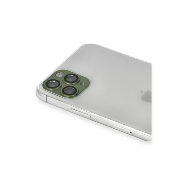 Apple İphone 11 Pro Max Pers Alüminyum Kamera Lens - Yeşil