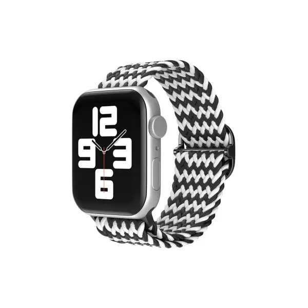 Apple Watch 42mm  Kordon - Zigzag Siyah-beyaz