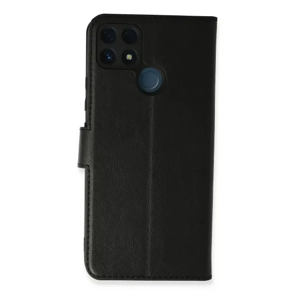 Realme C25 Kılıf Trend S Plus Kapaklı Kılıf - Siyah