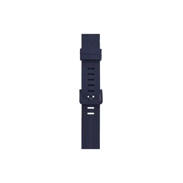 Apple Watch 38mm Kr408 Çizgili Silikon Kordon - Lacivert