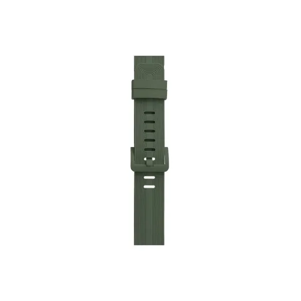 Apple Watch 38mm Kr408 Çizgili Silikon Kordon - Koyu Yeşil