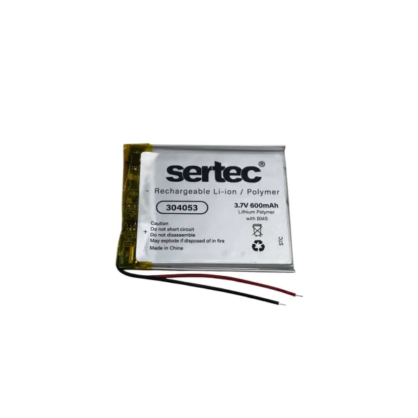 Sertec 304053 3.7v 600 Mah Li-polymer Pil (devreli/1.5a)