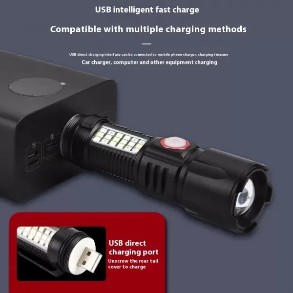 Wison Ws-2828 1000 Lümen Mıknatıslı Usb Şarjlı El Feneri