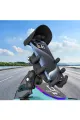 Ayna Bağlantılı Güneş Ve Yağmur Korumalı 360° Derece Ayarlanabilir Motosiklet Telefon Tutucu