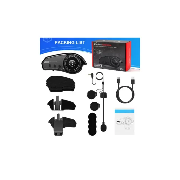 Bt35 Kask Kulaklık Bluetooth 5.0 Motosiklet Interkom Su Geçirmez Kablosuz Kulaklık