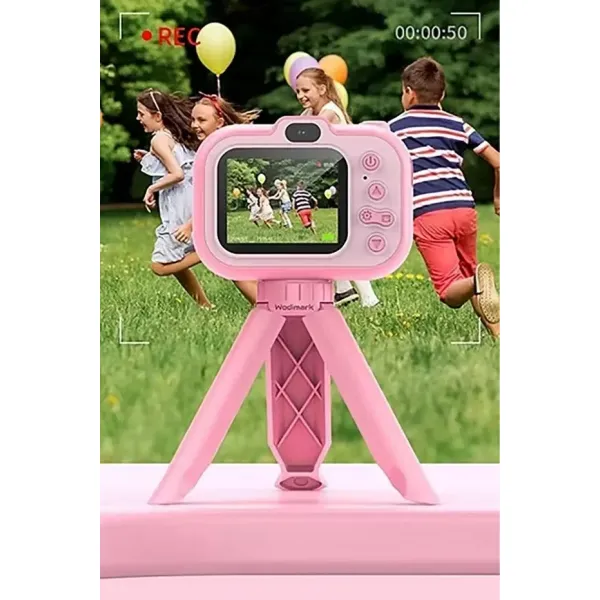 Dijital Fotoğraf Makinesi Çocuk Mini 1080p Hd Kamera Selfie Tripotlu Ön Arka Kamera