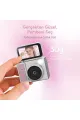 2k Mini Dijital Retro Video Kamera Flaşlı Dijital Vlog Mini Fotoğraf Makinesi Türkçe Menü Bej