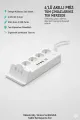 Akım Korumalı Priz Ve Masaüstü Şarj İstasyonu Kablosuz 4 Priz ,4 Usb, 2 Type-c Girişli 2 Metre