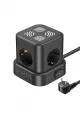 4lü Akım Korumalı Priz Gece Lambalı 2xusb 2xtype-c Çıkış Yüksek Gerilim Koruma Çoklu Priz Çoğaltıcı