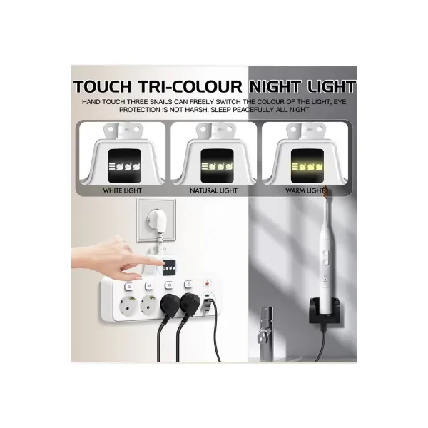 Termal Akım Korumalı 4’lü Duvar Tipi Priz 2x Usb 2x Type-c Çıkışlı Grup Priz Çoğaltıcı Beyaz (2500w)