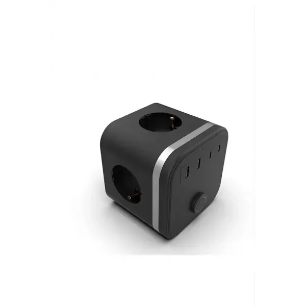 Termal Akım Korumalı Isıya Dayanıklı 3’lü Duvar Tipi Priz 2x Usb 2x Typce 3680 W