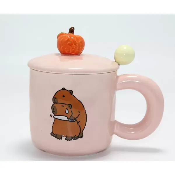 3d Capybara Desenli Porselen Kupa Bardak Alk4504