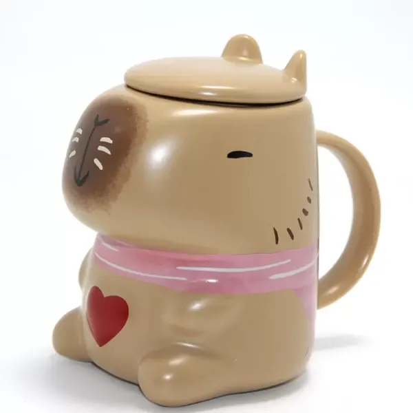 3d Capybara Tasarımı Porselen Kupa Bardak Alk4510