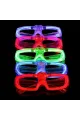 Beyaz Led Işıklı Parti Gözlüğü 3 Modlu – Glow  Gece Eğlence Gözlüğü