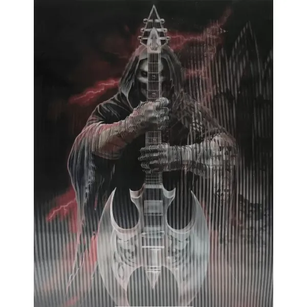 3 Boyutlu Resim 3 Farklı Resim Değişenli Kuru Kafa Tablosu 30x40 Cm