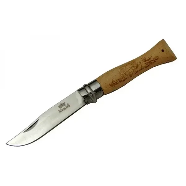 T0195 Bahçe Çakı 16 Cm - Ahşap Sap, Bilezikli, Kılıflı