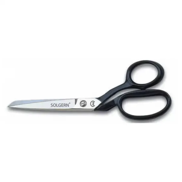 232-8 Tekstil / Yatık Regula Makası No: 8 İnç / 20,32 Cm - Nikel Kaplama, Siyah Saplı