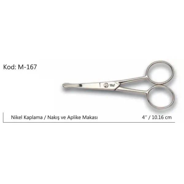Europe Aplike Ve Nakış Makası Kıvrık Küt Uçlu No:4 10,16 Cm