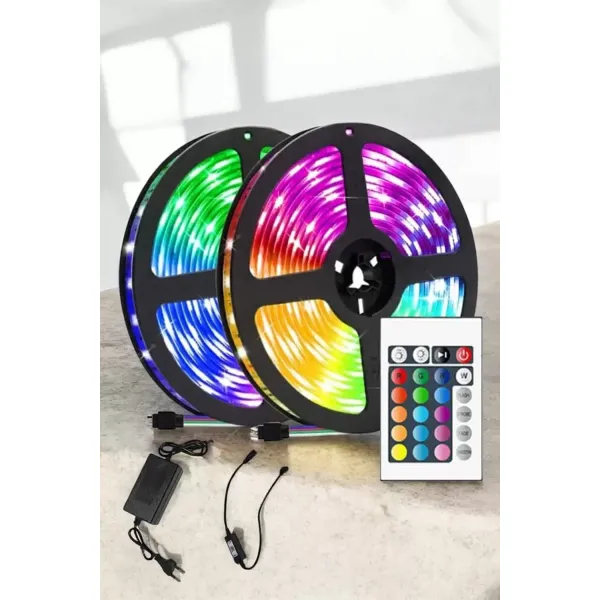 Yeni Nesil Rgb Işıklı 10metre Şerit Led Kumandalı Kullanım