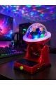 Şarjlı Rgb Projektör Lamba Güneş Enerjili Çok Fonksiyonlu Disco Işık Lambası