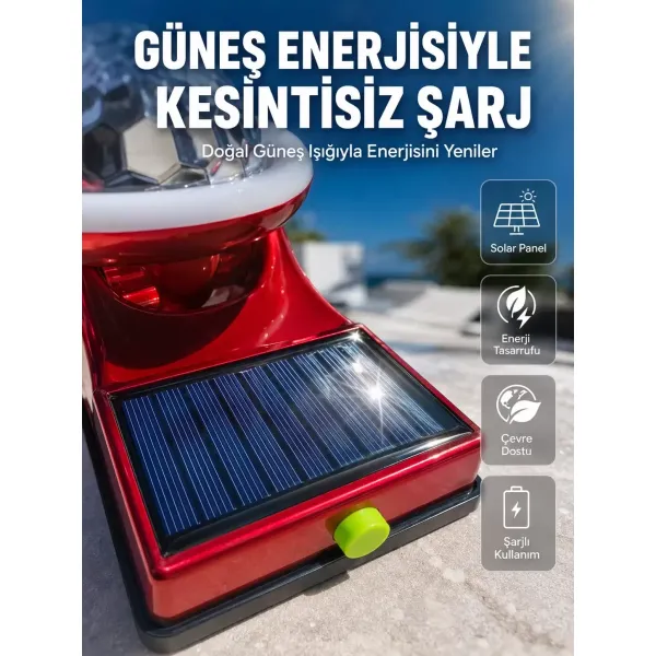 Taşınabilir Solar Led Parti Lambası Usb Şarjlı Renkli Dekoratif Aydınlatma