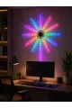 Telefon Kontrollü Rgb Fireworks Led Işık Çok Renkli Dekoratif Duvar Lambası