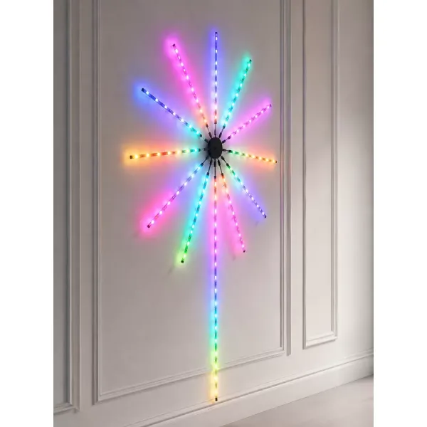 Dekoratif Rgb Fireworks Led Duvar Işığı Çok Renkli Telefon Kontrollü Led Aydınlatma