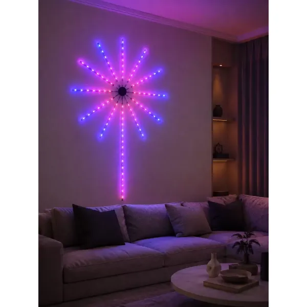 Dekoratif Rgb Fireworks Led Duvar Işığı Çok Renkli Telefon Kontrollü Led Aydınlatma