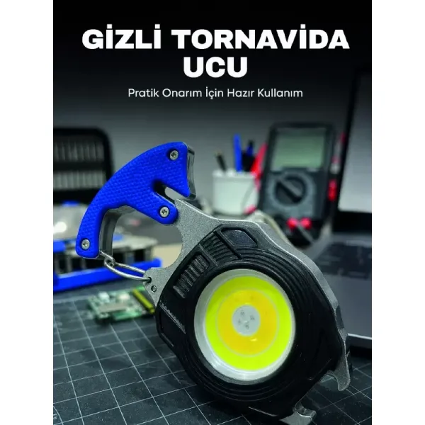 Sb Type-c Şarjlı Cob Led Çok Amaçlı Acil Durum Feneri Kamp Araç Ve Günlük Kullanım