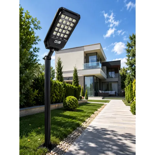 Solar Led Bahçe Lambası Hareket Sensörlü Uzaktan Kumandalı Dış Mekan Aydınlatma
