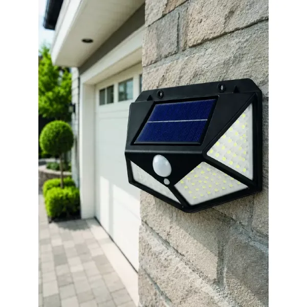Solar Led Bahçe Aydınlatma Lambası 3 Işık Modlu Sensörlü Duvar Tipi Dış Mekan