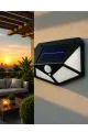 Solar Led Bahçe Aydınlatma Lambası 3 Işık Modlu Sensörlü Duvar Tipi Dış Mekan