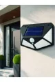 Solar Led Bahçe Aydınlatma Lambası 3 Işık Modlu Sensörlü Duvar Tipi Dış Mekan