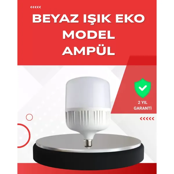 Elektrik Kesintileri İçin Şarjlı Led Ampul 30w E27 Beyaz Işık