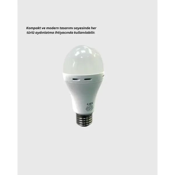 Yüksek Işık Güçlü Şarjlı Led Ampul E27 30w Enerji Tasarruflu