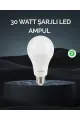 Şarjlı Led Ampul 30 Watt Soğuk Beyaz