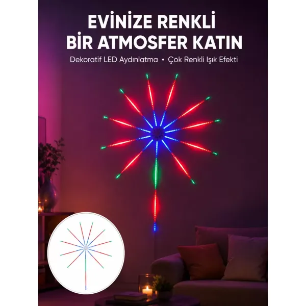 Uygulama Destekli Rgb Led Duvar Aydınlatması Yeni Nesil