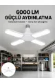 Enerji Tasarruflu Led Ampül 60 Watt 4 Kollu Beyaz Işık Yeni Nesil