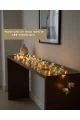 Yaprak Şekilli Gümüş Led Işık Pilli Dekoratif Aydınlatma