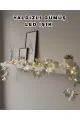 Yaldızlı Gümüş Yaprak Led Işık Pilli Dekoratif Ortam Ve Yılbaşı Aydınlatması