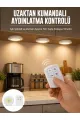 Spot Lamba Led Işık 3'lü Uzaktan Kumandalı Pilli Yapışkanlı Kablosuz Yeni Nesil