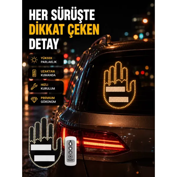 Uzaktan Kumandalı Led El Park Uyarı Cihazı Suya Dayanıklı Enerji Tasarruflu