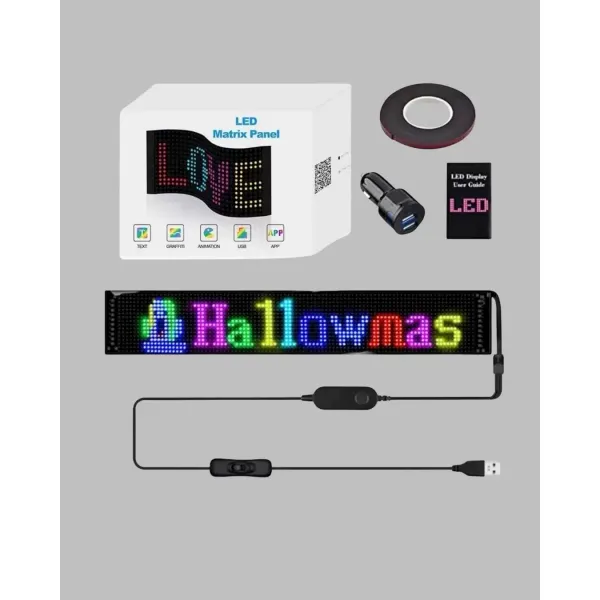 Usb Destekli Led Mağaza Tabelası – Renkli Rgb Kayan Yazı Paneli