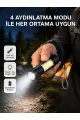 Ultra Dayanıklı 4 Mod Şarjlı Işıldak | Suya Ve Darbeye Dayanıklı | 100.000 Saat Led Ömrü