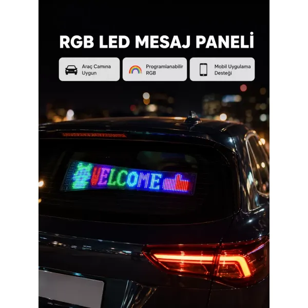 Rgb Led Panel – Mobil Uyumlu, Yazı Ve Gıf Destekli, Usb Bağlantılı Dekoratif Ekran