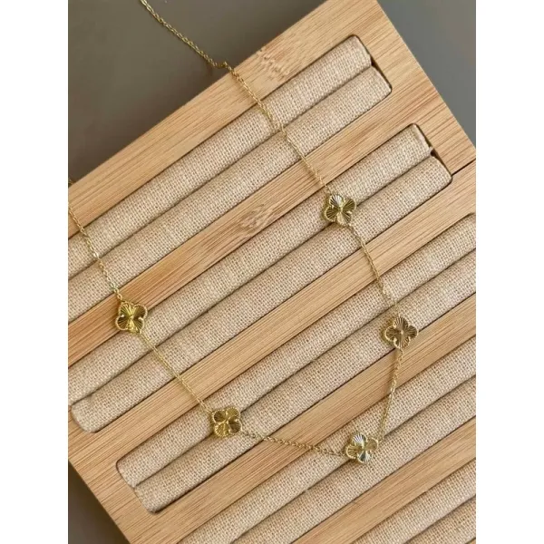 Vc Yonca Kolye - Küçük - 1cm - Altın