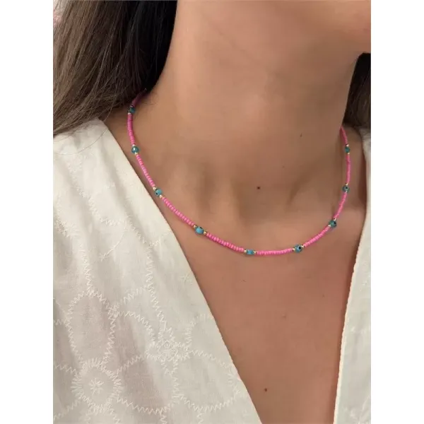 Nazar Boncuk Kolye - Pembe